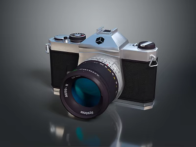 Retro Vintage SLR Camera Electronic Device with Classic Lens Design 3d model