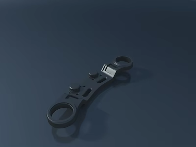 Black Metal Tactical Weapon Accessory Featuring Ring Structure And Mounting Components 3d model