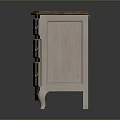 Classic White Wooden Chest of Drawers With Carved Details And Curved Legs
