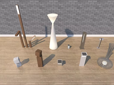 Modern lawn lamp 3d model Modern lawn lamp 3d model