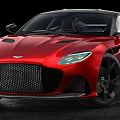 Red Sports Car With Sleek Design Black Alloy Wheels And Aerodynamic Body