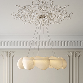 Modern Antique Chandelier Decorative Chandelier Art Chandelier Cream Wind Chandelier Bedroom Chandelier 3d model