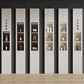 niche embedded storage cabinet smart light niche bathroom niche 3d model