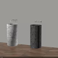 White Marble Pattern And Gray Column Washbasins Wall Mounted With Faucets Light Wall Wooden Floor