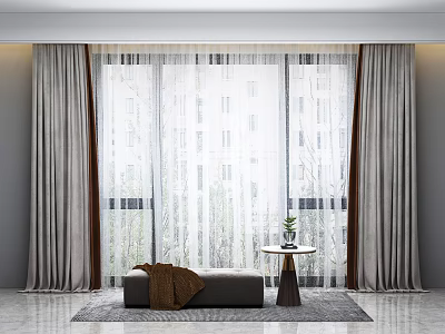 Modern Curtains 3d model
