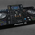 Pioneer DJ Professional Audio Mixer With Dual Turntables Control Buttons And Display Screen