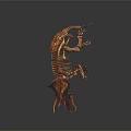 Modern skeleton dinosaur fossil dinosaur skeleton animal skeleton 3d model