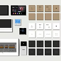 Smart And Standard Electrical Switch Panels In White Black Beige For Home Interior