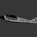 Vintage CCCP Biplane Airplane Model With White Body And Black Details