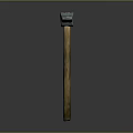 Classic Weapon Hammer With Silver Head Blue Accent And Wooden Handle On Gray Gradient Background