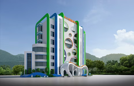 Modern Hospital Architecture Hospital 3d model