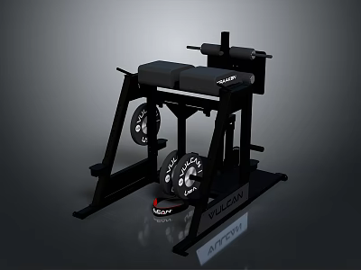 Black EAGLE Leg Press Machine With Heavy Weight Plates And Sturdy Frame 3d model