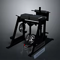 Black EAGLE Leg Press Machine With Heavy Weight Plates And Sturdy Frame 3d model