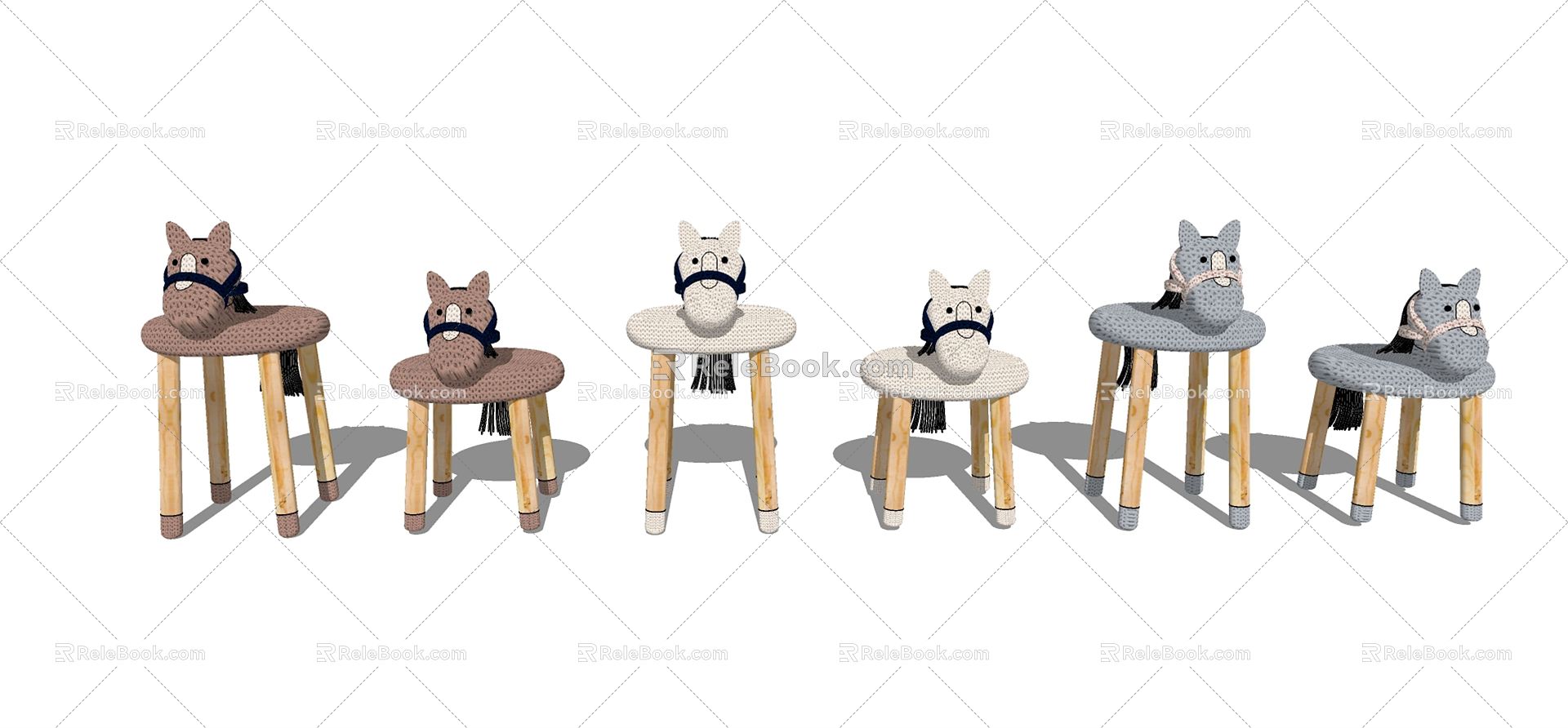 Modern Children's Chair Table and Chair 3d model