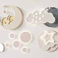 Cute Nursery Wall Lamps With Moon Cloud Star And Elephant Shapes