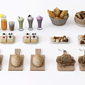 Modern Dessert Decoration Dessert 3d model