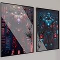 Modern Style Iron Man Hanging Painting Hanging Painting Iron Man 3d model