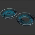 Modern Circular Black Architectural Components With Metal Frame Structure Design