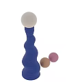 Colorful Floor Lamps with Twisted Curved Bases Pink Blue and Brown Modern Artistic Design