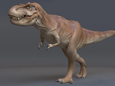 Realistic Reptile Tyrannosaurus Rex 3D Model With Standing Posture And Scaled Skin 3d model