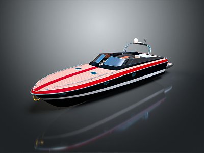 Modern motorboat racing game motorboat yacht model