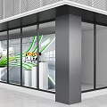 Sleek Futuristic Store Display Window Showcasing High Performance White Green Nike Running Sneakers