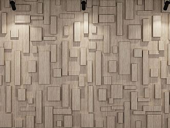 Modern background wall modeling wall 3d model