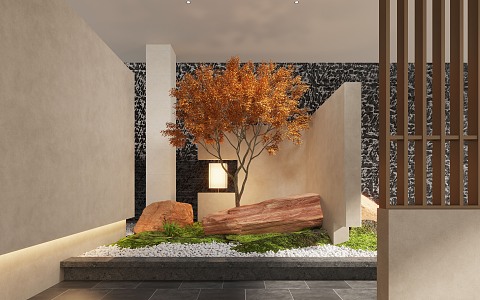 Courtyard landscape 3d model