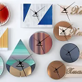 Modern Clock Wall Decoration Clock Wall Clock Combination Wall Decoration Pendant Combination Creative Gradual Change Clock Wall Clock Combination Art Hanging Clock 3d model