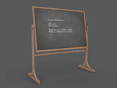 Modern Blackboard School Blackboard 3d model