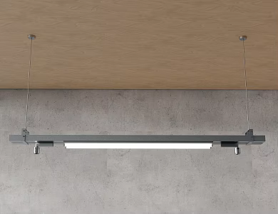 Modern chandelier metal chandelier long chandelier 3d model