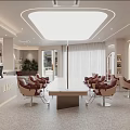 Modern Beauty and Hair Salon Interior With Styling Chairs Workstations and Elegant Decor