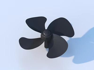 Black Multi Bladed Propeller Shaped Essential Household Item For Daily Use 3d model