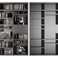 Modern bookcase 3d model