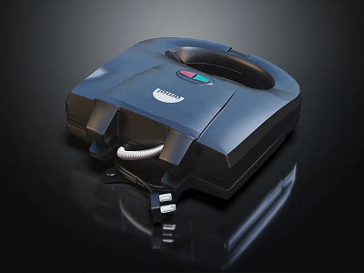 Black Kitchen Appliance With Handle Control Panel Indicator Light And Power Cord 3d model