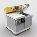 Building Blocks Yellow And Gray Machine Model With Transparent Cover And Number Five