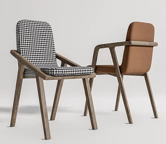 Modern Dining Chair Single Chair Dining Chair 3d model