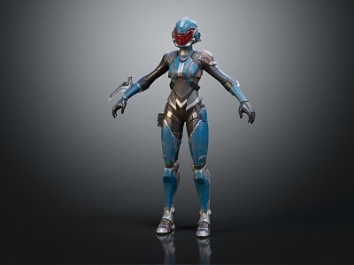 Modern Warrior Science Fiction Warrior Future Warrior 3d model