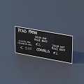 Black Hanging Sign With Price Details And Text Content For Decorative Use
