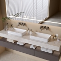 Modern Bathroom Cabinet Bathroom Counter Basin Bathroom Decoration Mirror Cabinet Sink 3d model