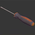 Durable Professional Screwdriver With Gray And Orange Handle Metal Shaft For Home Use