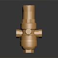 Pipe water pipe valve iron pipe fitting flange tee joint pipe water pipe valve 3d model