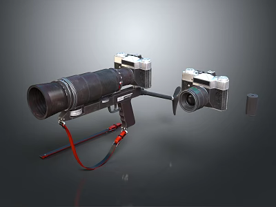 Advanced Projection Monitoring System With HD Surveillance Camera And Adjustable Long Range Lens 3d model