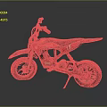 Red and Black Off Road Dirt Bike With Rugged Tires And Sporty Design