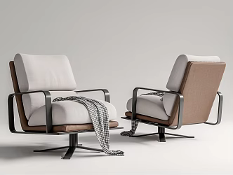 Modern Single Sofa Leisure Chair 3d model