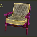 Classic Style Chair Featuring Wooden Arms Legs And Gray Fabric Upholstered Seat Backrest
