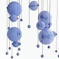 Modern chandelier abacus hubbardton forge lum libra 3d model