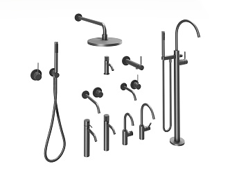 Bathroom hardware shower faucet bathtub floor faucet wall faucet 3d model