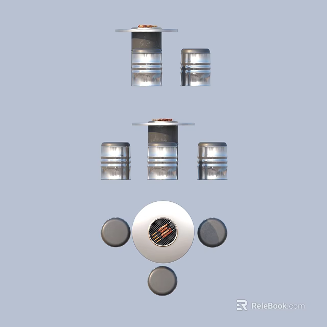 Metal Household Storage Containers With Lids For Kitchen Organization And Daily Use 3d model 