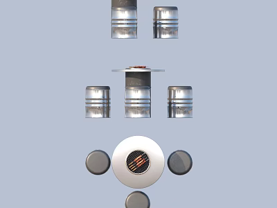 Metal Household Storage Containers With Lids For Kitchen Organization And Daily Use 3d model